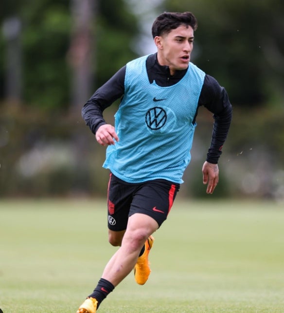 Alex Zendejas entrena con Estados Unidos