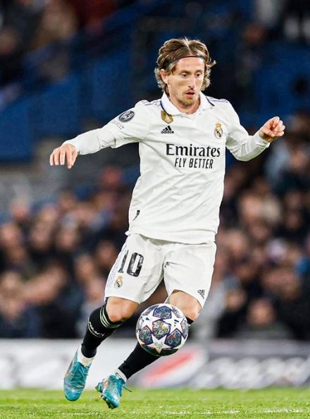 Modric en un partido con el Real Madrid