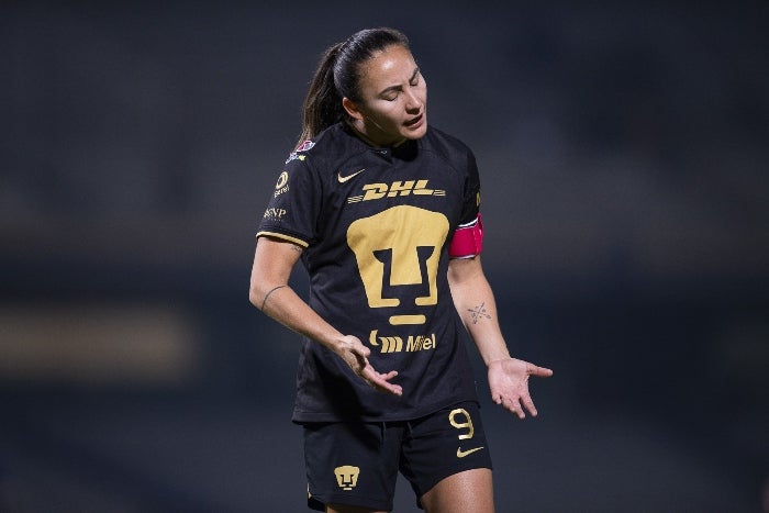 Dinora Garza en el Pumas Femenil vs FC Juárez