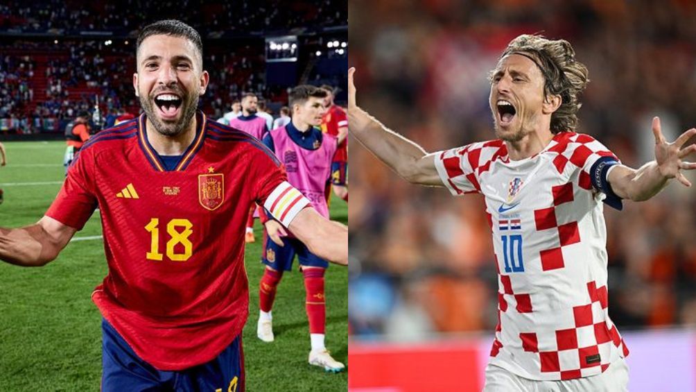 Jordi alba y Luka Modric en la Nations League