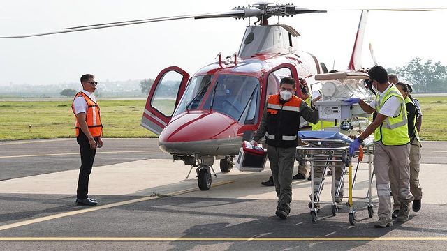 Helicóptero del Gobierno de Oaxaca