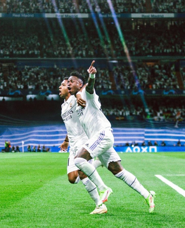 Rodrygo con Vinicius en el Real Madrid