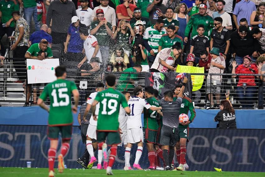 Jugadores de México en Semifinales ante EU en Nations League