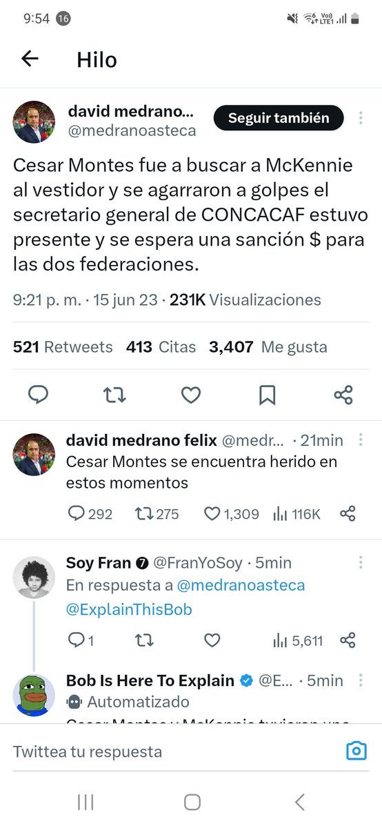 Los tweets de la cuenta falsa