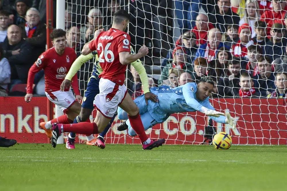 Navas jugando para el Nottingham Forest