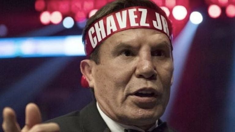 Chávez durante una función de box 