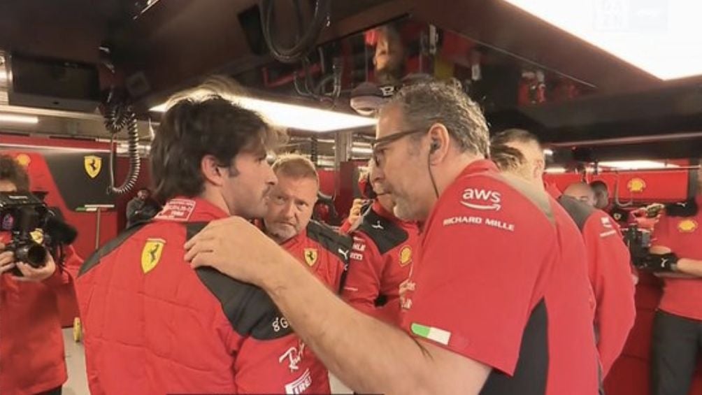 El español ya en los pits de Ferrari