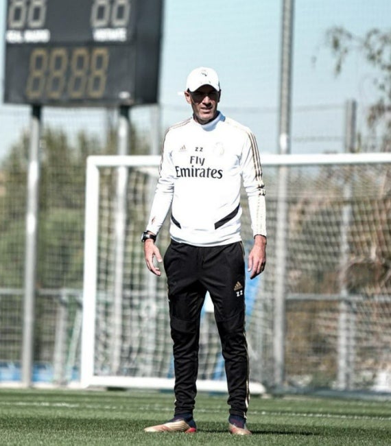 Zidane en un entrenamiento