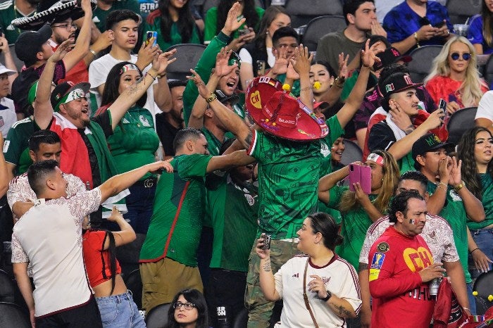 Aficionados mexicanos durante el partido