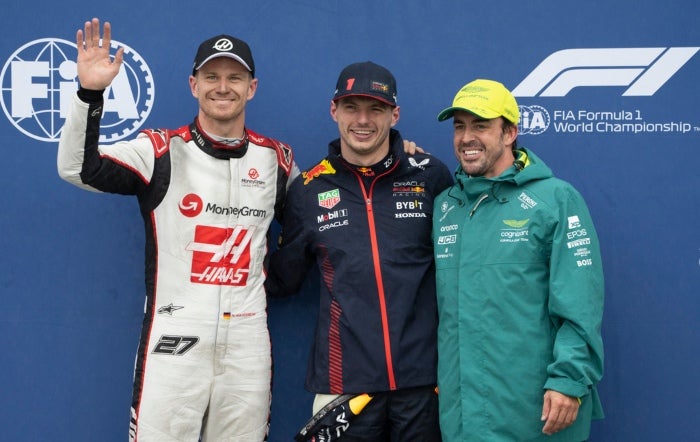 Hülkenberg, Verstappen y Alonso