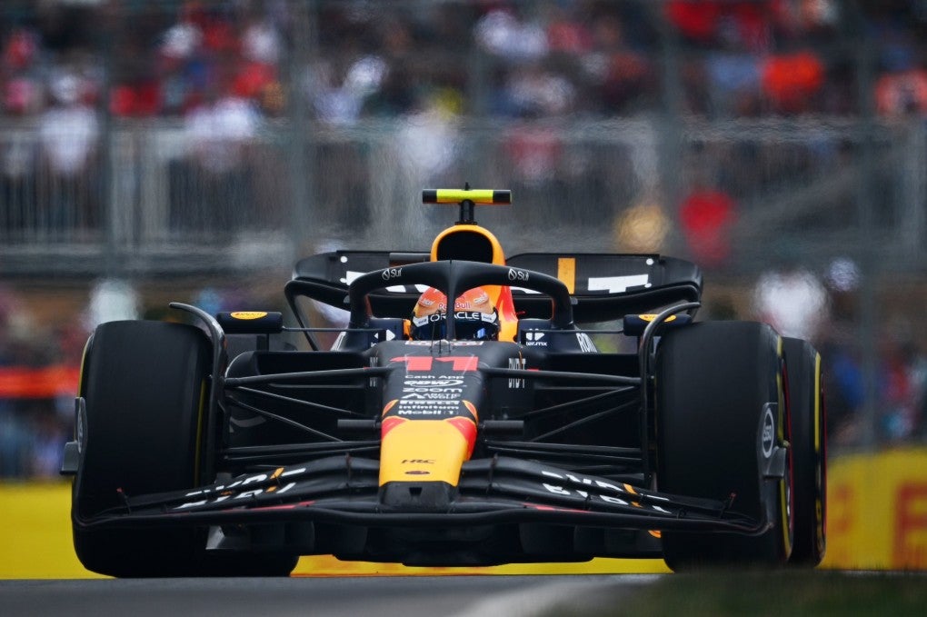 'Checo' corriendo en el Gran Premio de Canadá 