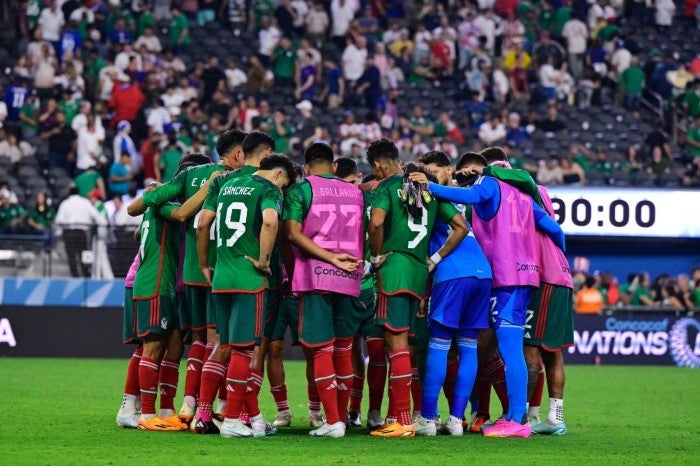 Jugadores de la Selección Mexicana al terminar el partido