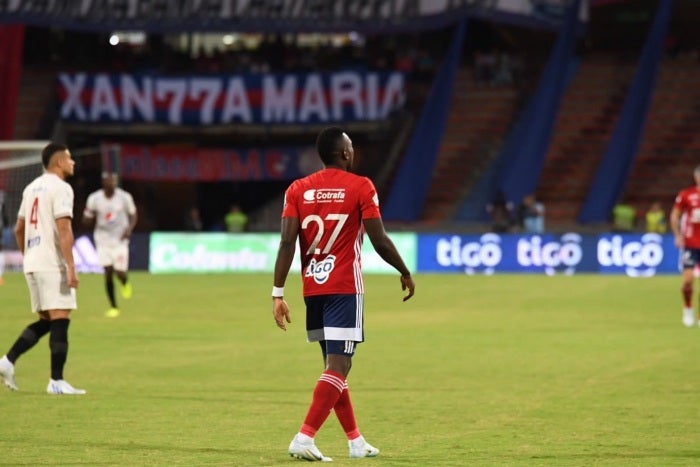 Diber Cambindo en partido con el Deportivo Independiente Medellín 