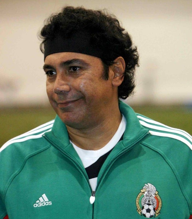 Sánchez durante un entrenamiento de la Selección Mexicana