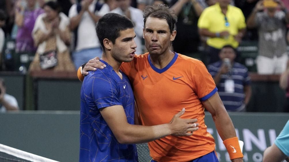 Alcaraz junto a Rafa Nadal