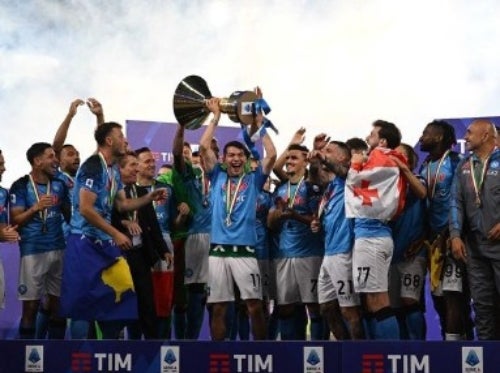 Napoli siendo campeón de la Serie A