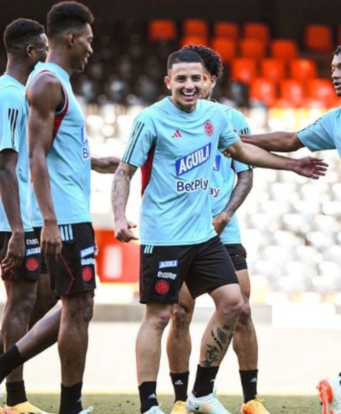 Castaño entrenando con Colombia