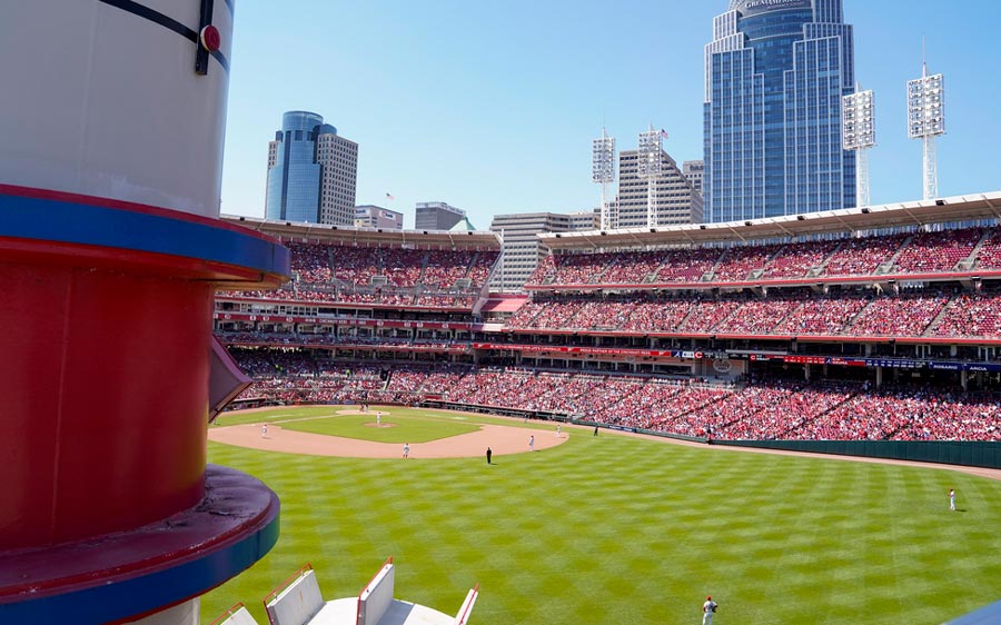 Gran entrada en el Great American Ballpark