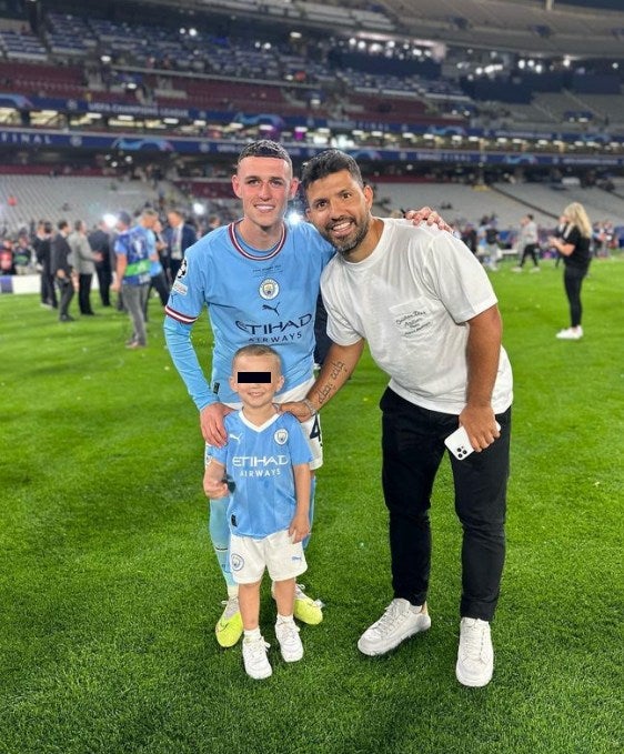 Phil Foden, Ronnie y Sergio Agüero