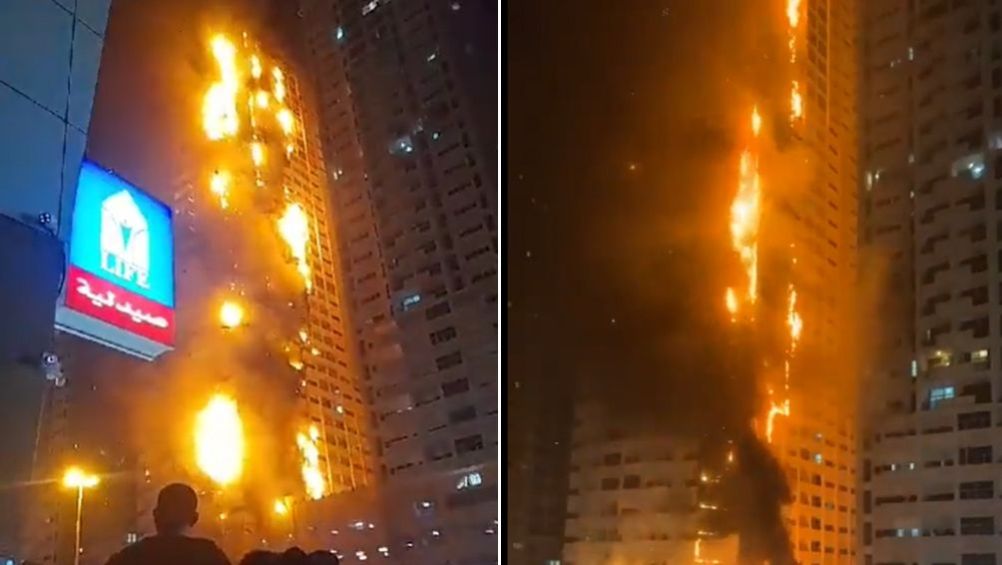 Incendio en Ajman, Emiratos Árabes