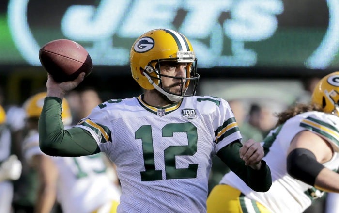 Aaron Rodgers en un partido con Green Bay