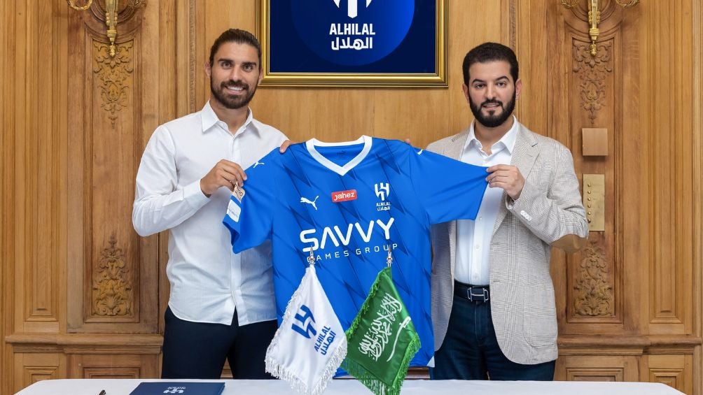 Rúben Neves en su presentación con el Al-Hilal