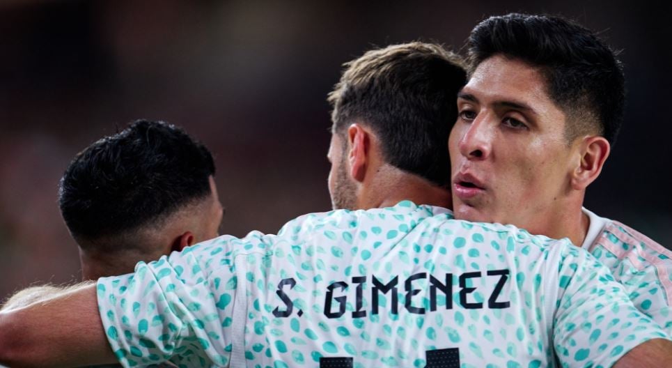 México celebra gol ante Haití