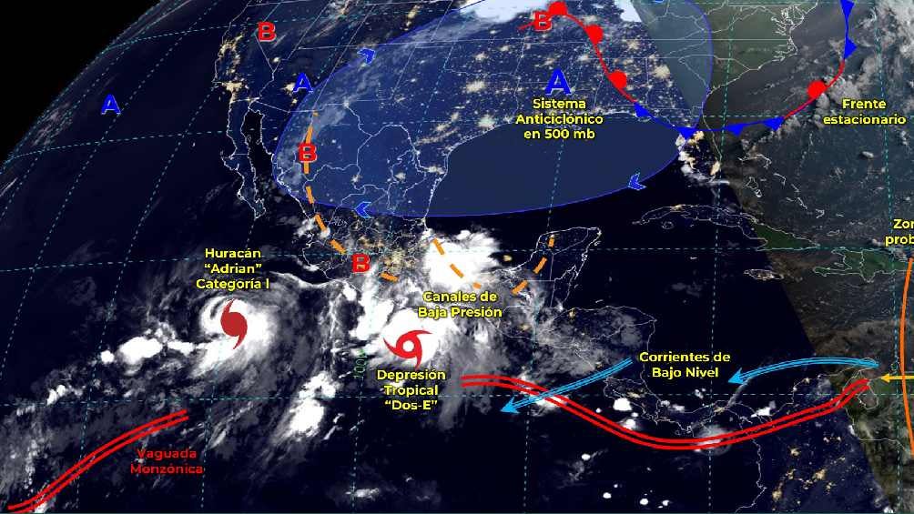 Tormenta tropical "Adrián" se convierte en huracán categoría 1