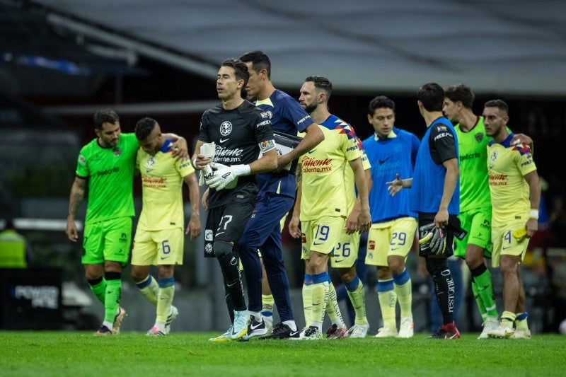 Jugadores del América tras la derrota contra el FC Juárez