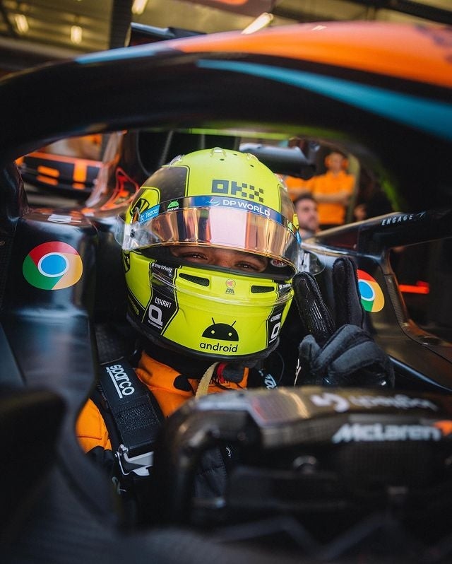 Lando Norris corriendo con McLaren