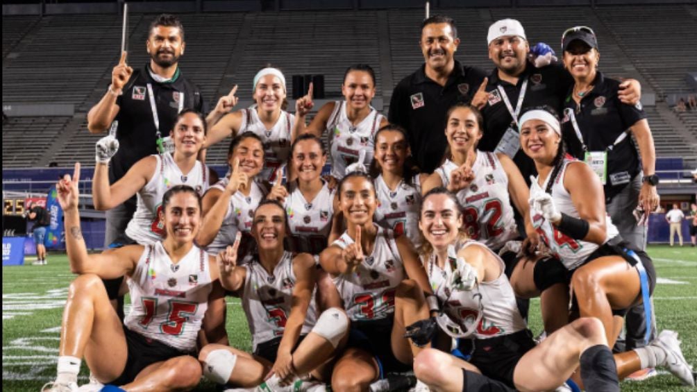 Las jugadoras mexicanas festejando en el World Games