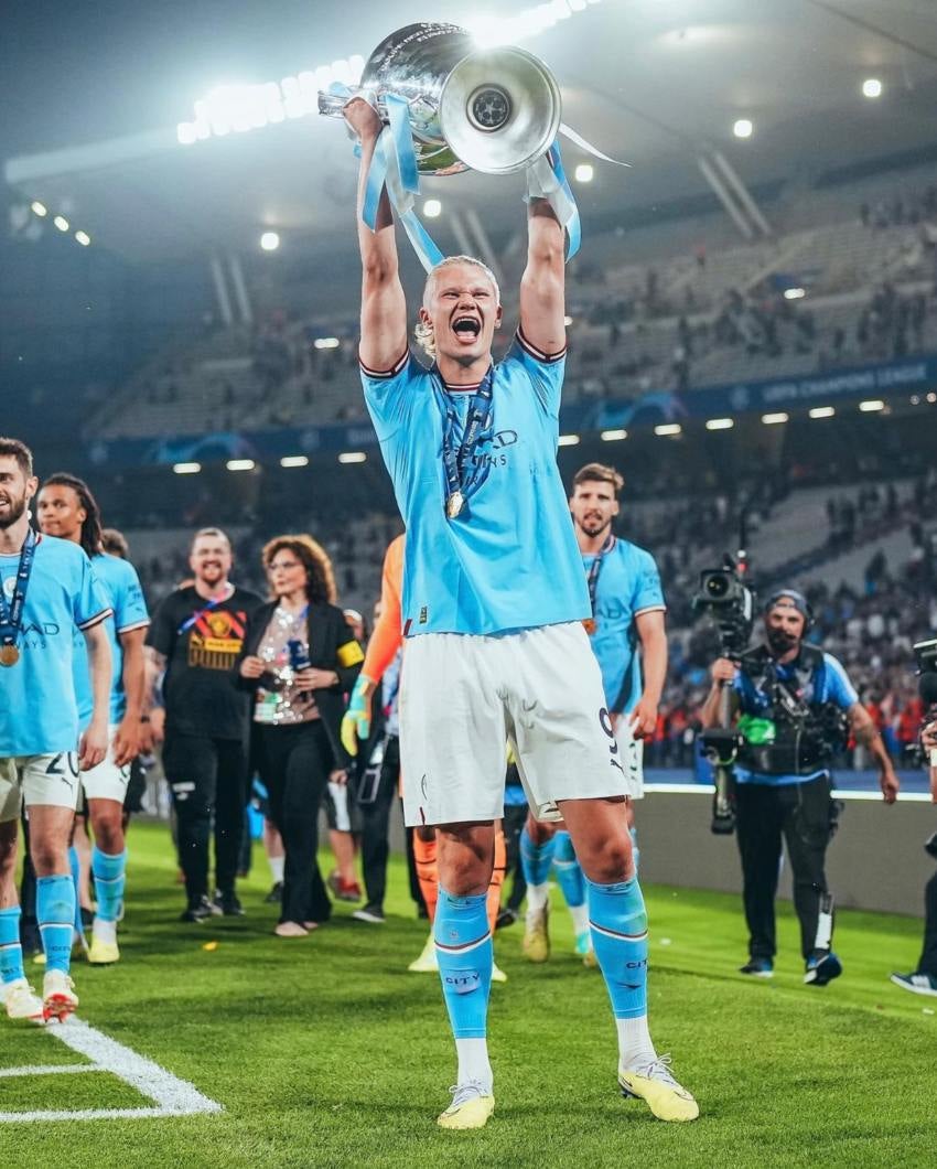 Halaand tras ganar la Champions League con el City