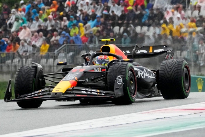 Checo Pérez durante el GP de Austria