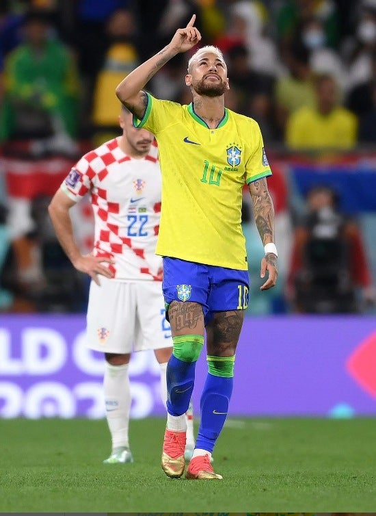 Neymar en un partido de Brasil