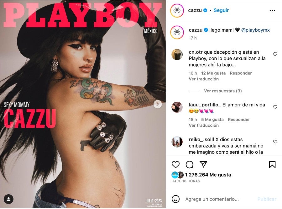 Cazzu en la portada de Playboy.