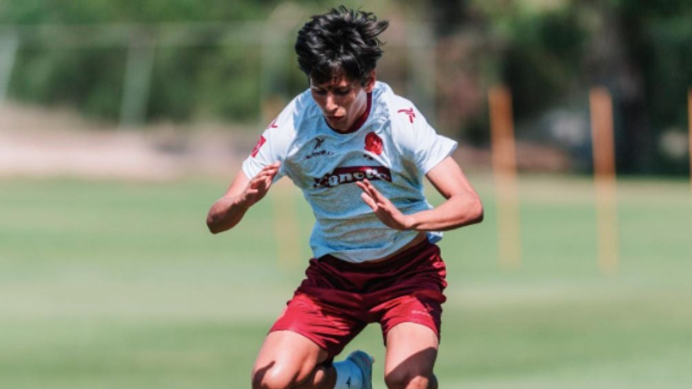 Jugen Damm durante un entrenamiento con San Luis