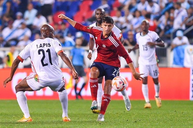 Costa Rica jugando en la Copa Oro 