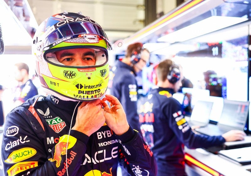 Pérez preparándose para la Qualy de Gran Bretaña