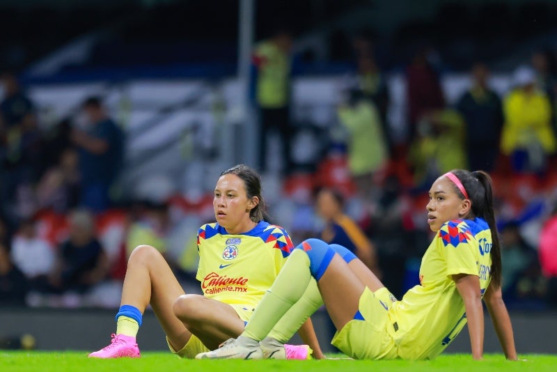 Jugadoras del América tras el juego contra Tigres