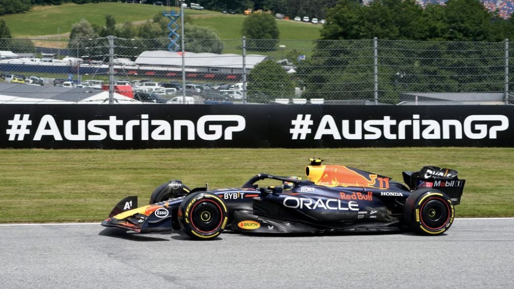 Pérez durante el Gran Premio de Austria