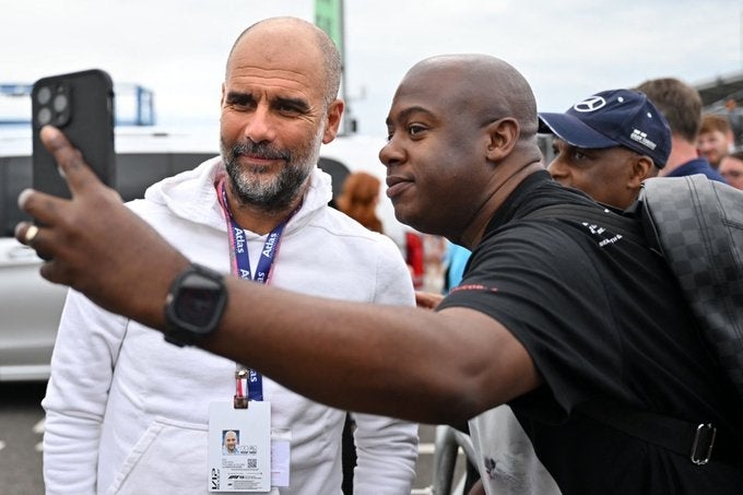 Pep Guardiola en el GP de Gran Bretaña