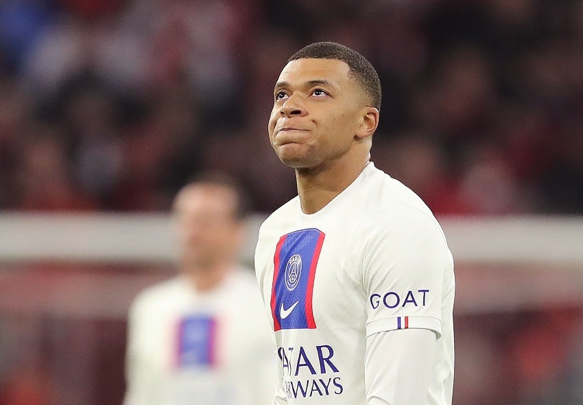 Mbappé en un juego del PSG