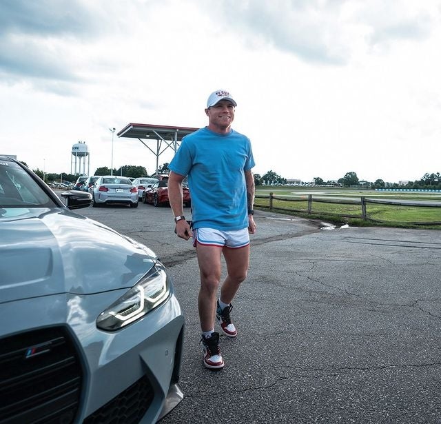 Canelo tras su entrenamiento 