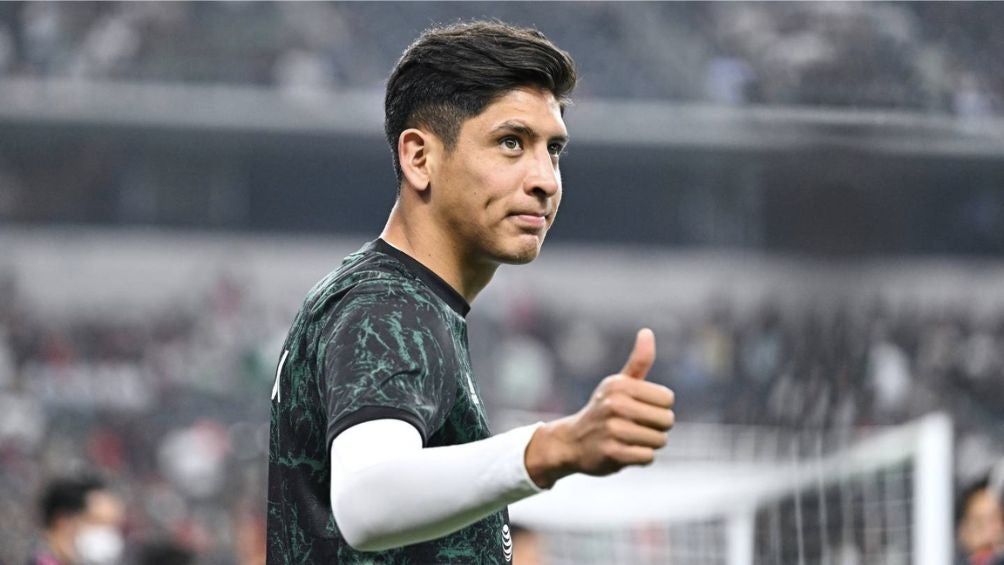 Edson Álvarez previo a un partido con el Tri