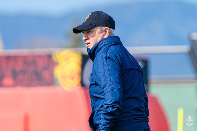 Javier Aguirre entrenando al Mallorca