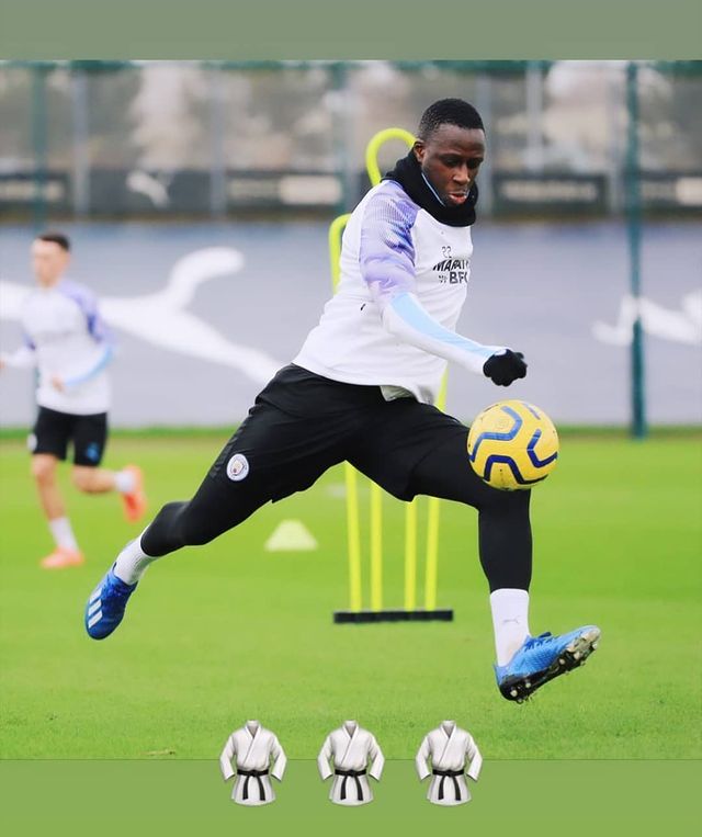 Mendy durante un entrenamiento 