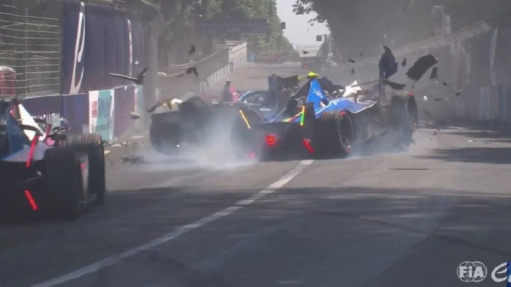 Momento de la colisión en Roma