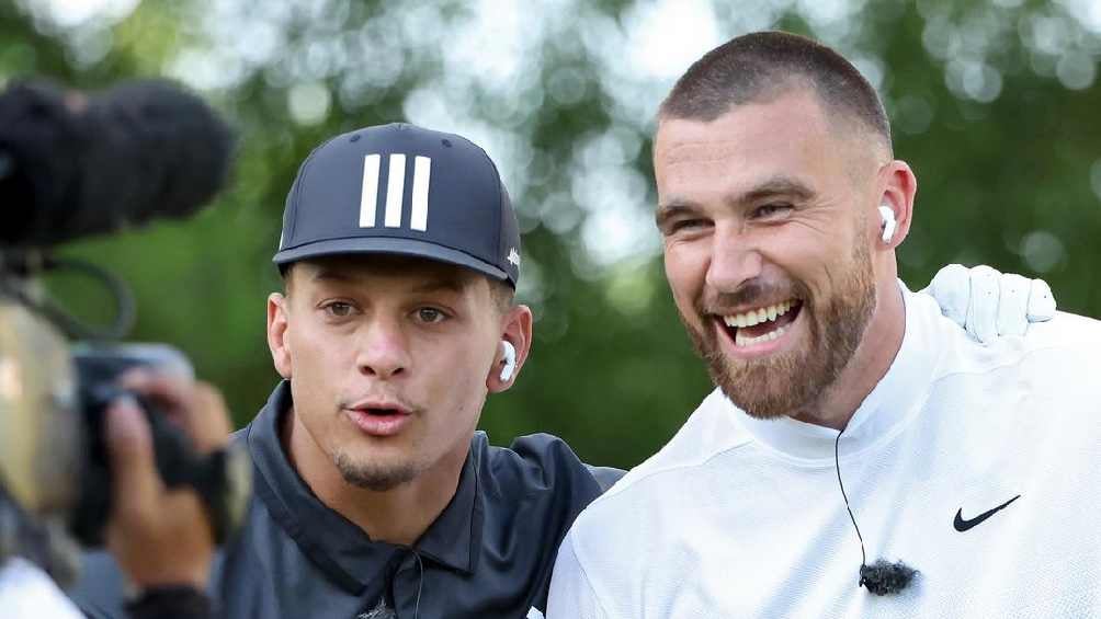 Travis Kelce finally beats Patrick Mahomes in golf, Canelo Alvarez tags  along