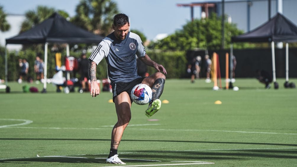 Messi en su primer entrenamiento en Miami