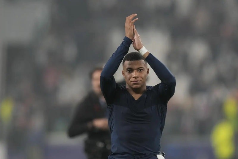 Mbappé tras finalizar un partido de Champions League